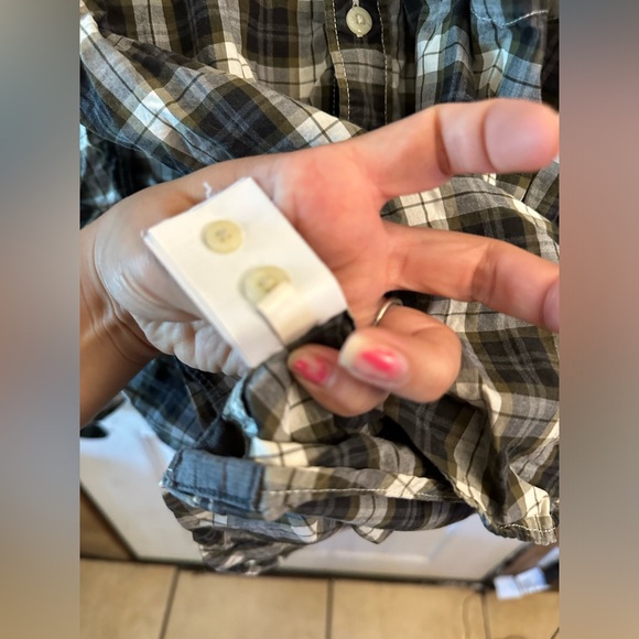 Plaid longsleeve American eagle button up shirt men size xl - Picture 4 of 5